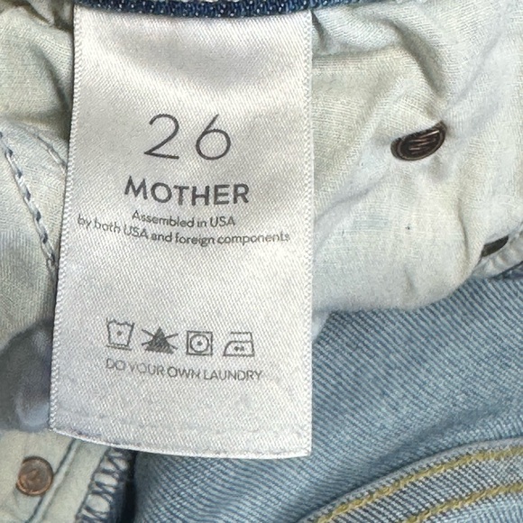 Mother Denim The Mid-Rise Dazzler Ankle Fray Jeans Sz 26 Cropped Cotton Stretch - Picture 11 of 12